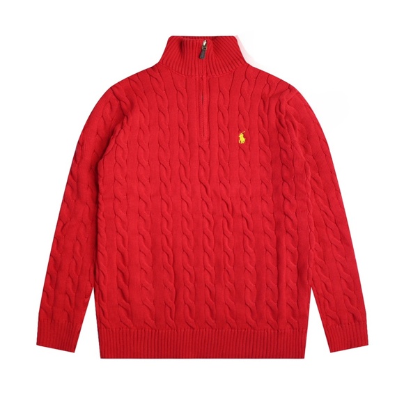 RalphLauren red embroidered knitted sweater l - Picture 1 of 7
